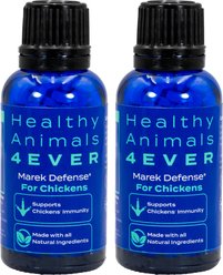 Healthy Animals 4Ever Support for Marek’s Disease Immune Pellet Chicken Supplement, 25-g bottle, 2 count