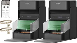 Petlibro One RFID Automatic Stainless Steel Cat Feeder with Collar Tag, 3-L, 2 count, Black