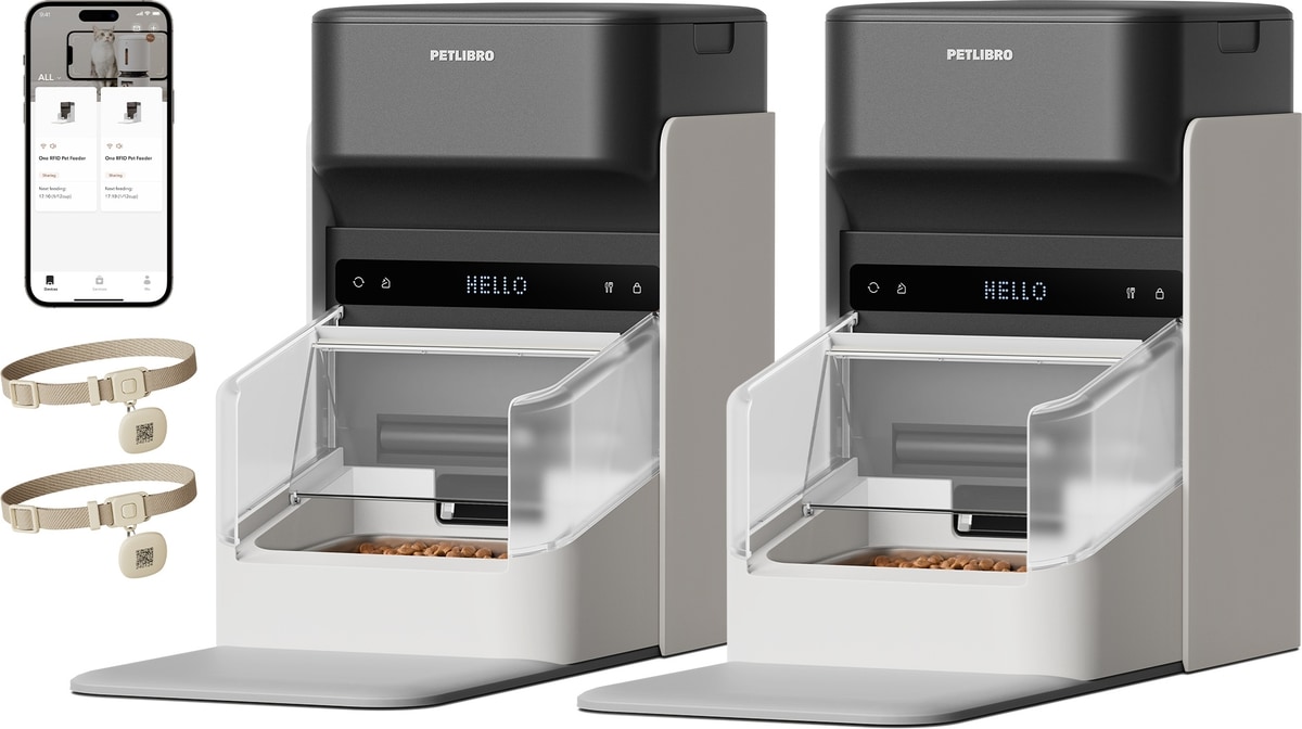 PETLIBRO One RFID Automatic Stainless Steel Cat Feeder with Collar