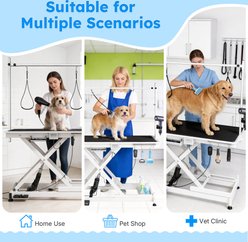 Yafylly Heavy Duty Lift, Height Adjustable Electric 110V/220V Professional Dog Grooming Table, Medium: 8 to 36-in, White slide 2 of 6