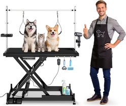 Yafylly Heavy Duty Lift, Height Adjustable Electric 110V/220V Professional Dog Grooming Table, Medium: 8 to 36-in, Black