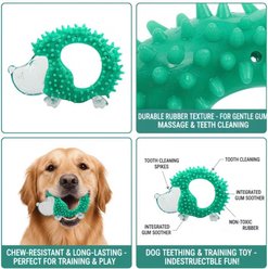 H&H Pets Soft Hedgehog-Shape Dental Chew Dog Toy, Multicolor slide 2 of 8