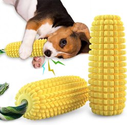 H&H Pets Interactive Corn-Shape Dental Chew Dog Toy, Yellow slide 1 of 8