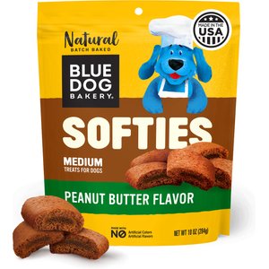 BLUE DOG BAKERY Softies Peanut Butter Dog Treats, 10-oz bag