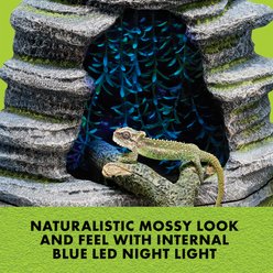 Zilla Spring Cave Decor with Blue LED Rain Chamber, One Size slide 2 of 9