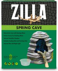 Zilla Spring Cave Decor with Blue LED Rain Chamber, One Size slide 1 of 9