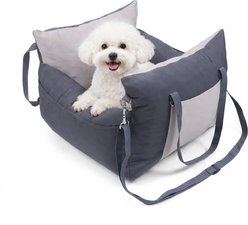 LFC PETS Travel Water-resistant Bottom Dog Car Seat, Grey slide 1 of 9