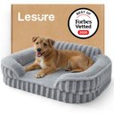 Lesure High-Back Orthopedic Dog Sofa Bed, Grey, Medium