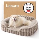 Lesure High-Back Orthopedic Dog Sofa Bed, Camel, Small
