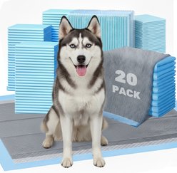 Fluffy Dream Super Absorbent Waterproof Unscented Dog Training Pads, Blue, Small: 23.6 x 35.4-in, 20 count