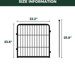 FXW Rollick Outdoor Dog Playpen, Black, 24-in, 2-panel slide 2 of 4