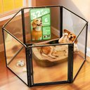 FXW Metal Indoor Dog Playpen, Black, 32-in, 6-acrylic panel