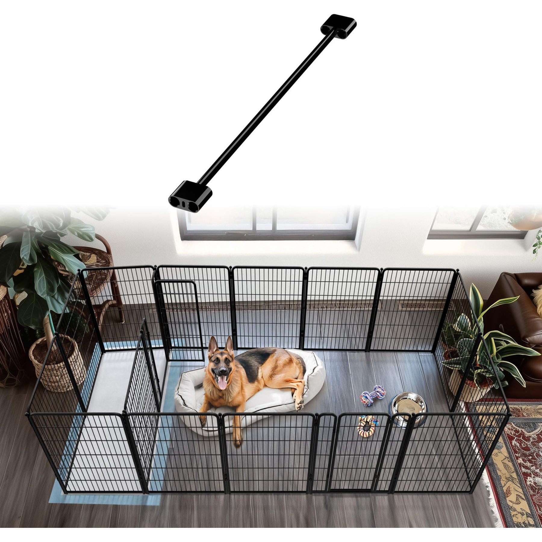 FXW Dog Playpen Connector, 2 count, Black, 45/50-in