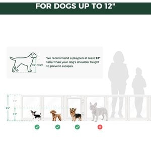 FXW AuraSpace Indoor Dog Playpen, White, 24-in, 6-panel