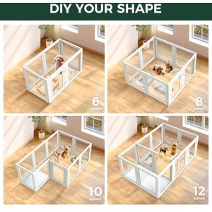 FXW AuraSpace Indoor Dog Playpen, White, 24-in, 6-panel