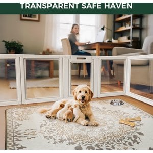 FXW AuraSpace Indoor Dog Playpen, White, 24-in, 6-panel