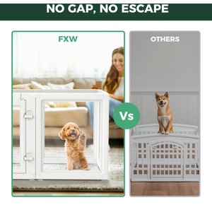FXW AuraSpace Indoor Dog Playpen, White, 24-in, 6-panel