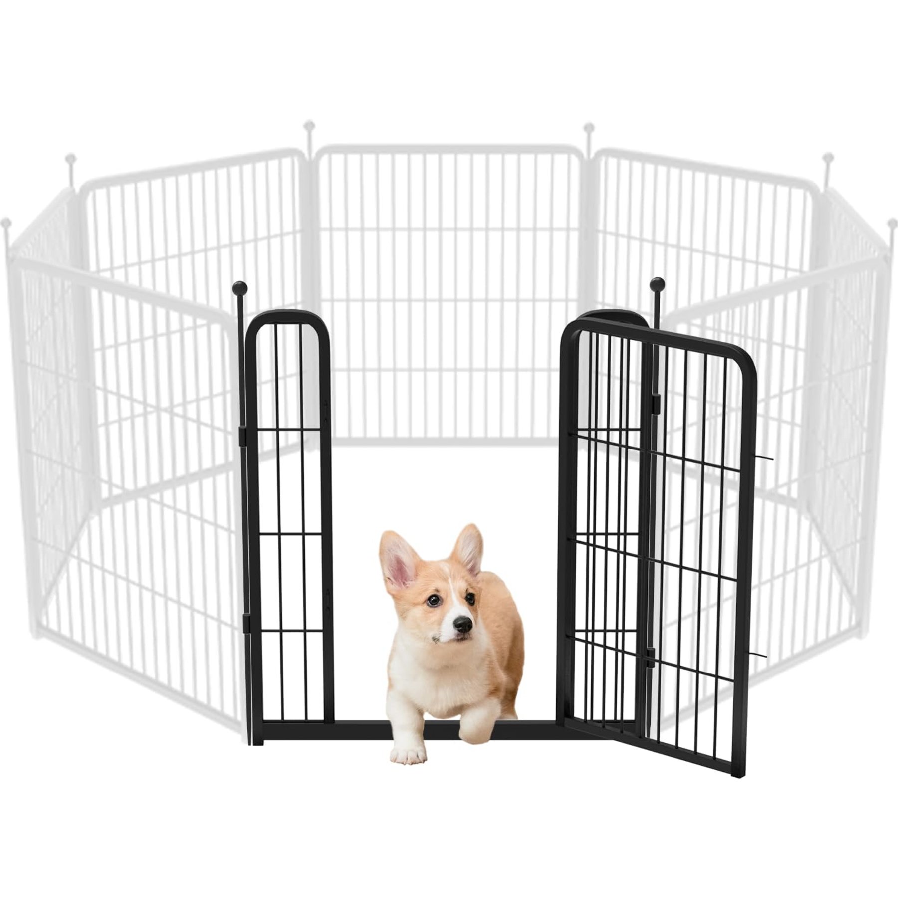 FXW Rollick Outdoor Dog Playpen, Black, 32-in, 1-gate