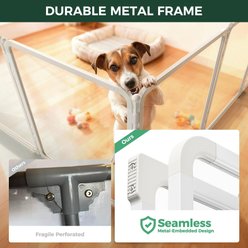 FXW Metal Indoor Dog Playpen, White, 24-in, 6-acrylic panel slide 2 of 7