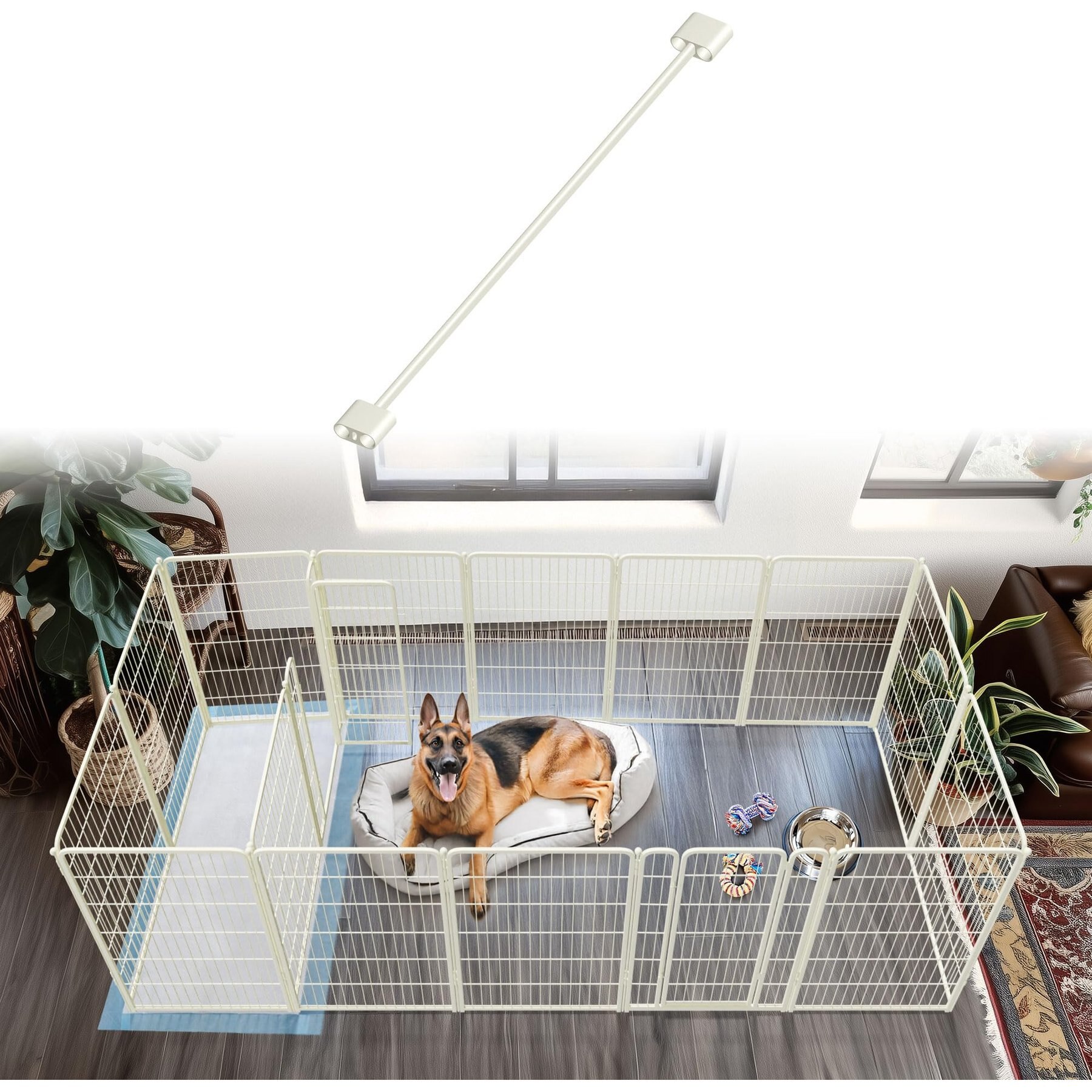FXW Dog Playpen Connector, 2 count, White, 45/50-in