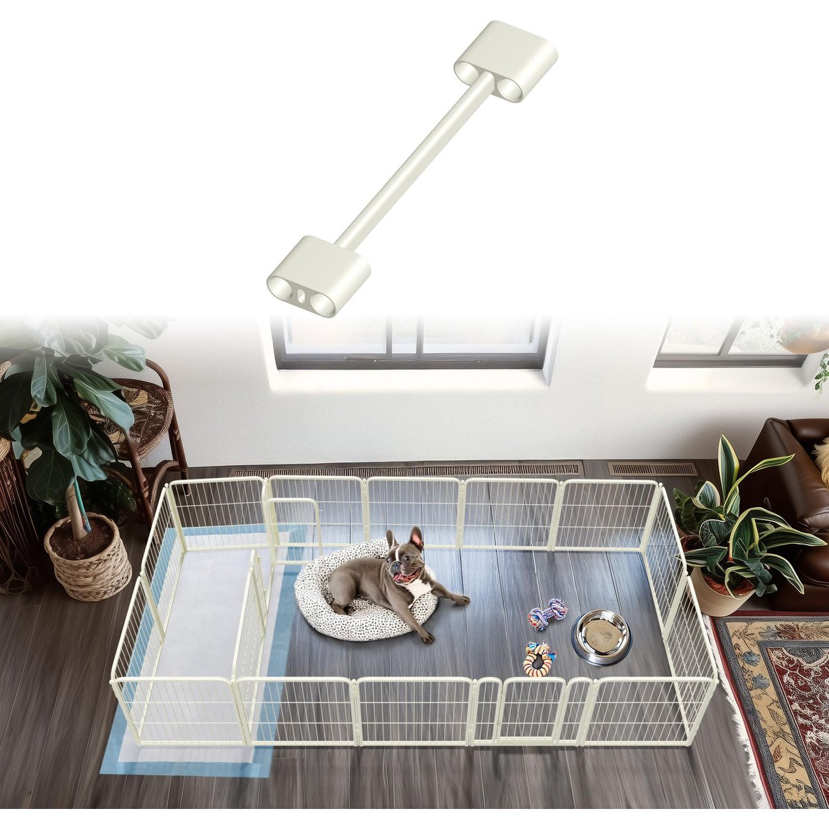 FXW Dog Playpen Connector, 2 count, White, 24-in