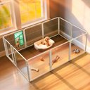 FXW Indoor Dog Playpen, White, 24-in, 5-acrylic panel + 5-metal panel