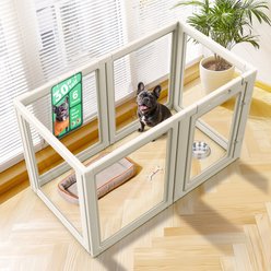 FXW AuraSpace Indoor Dog Playpen, White, 32-in, 6-panel