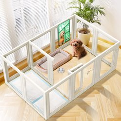 FXW AuraSpace Indoor Dog Playpen, White, 24-in, 12-panel