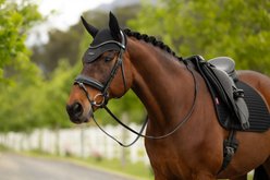 LeMieux Air-Tek Mesh Horse Fly Hood, Black, Black, X-Large slide 2 of 4