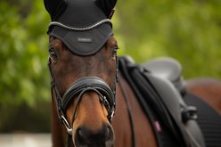 LeMieux Air-Tek Mesh Horse Fly Hood, Black, Black, Small slide 2 of 4
