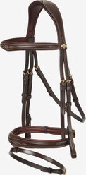 LeMieux Kudos Competition Flash Horse Bridle, Havana, X-Full