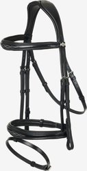 LeMieux Kudos Competition Flash Horse Bridle, Black, Full