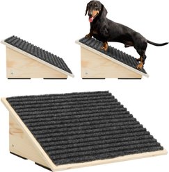 MALOROY Wooden Dog Stair Ramps with Anti-Slip Strip, Natural, 13 x 10.2 x 4.3-in, 2 count