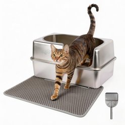 allforpaws FurLoo Side Entrance Cat Litter Box, 23-in