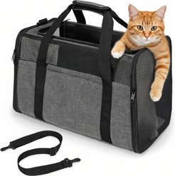 AIPERRO Travel Carry Bag Purse Dog & Cat Carrier, Grey, Large: 19-in