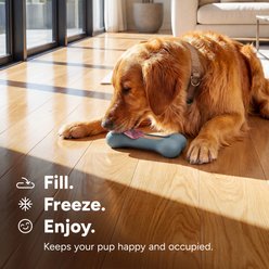 GoSports Pets PupsCream Freezable Tough Chewer Treat Station Dog Toy, Blue, Large slide 2 of 6