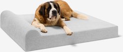 Big Barker 7-in Headrest Orthopedic Pillow Dog Bed with Removable Cover, Stormcloud Linen, Giant