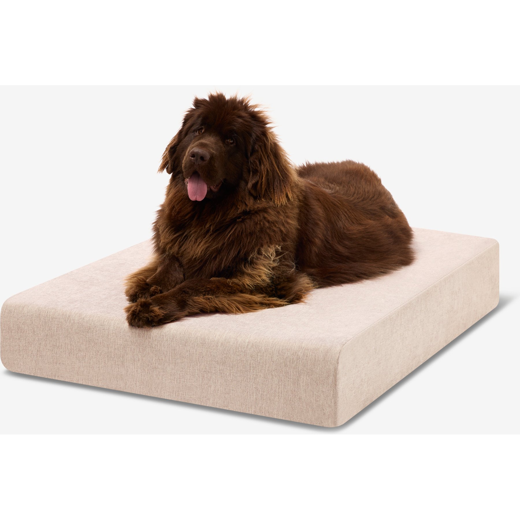 Big Barker 7-in Sleek Orthopedic Pillow Dog Bed with Removable Cover, Driftwood Linen, X-Large