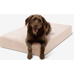 Big Barker 7-in Sleek Orthopedic Pillow Dog Bed with Removable Cover, Driftwood Linen, Large