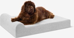 Big Barker 7-in Headrest Orthopedic Pillow Dog Bed with Removable Cover, Stormcloud Linen, X-Large