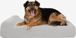 Big Barker 7-in Headrest Orthopedic Pillow Dog Bed with Removable Cover, Stormcloud Linen, Large slide 1 of 5