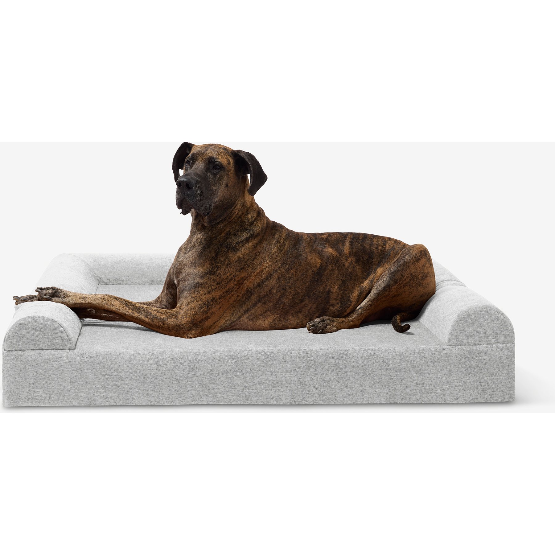 Big Barker 7-in Sofa Orthopedic Pillow Dog Bed with Removable Cover, Stormcloud Linen, Giant