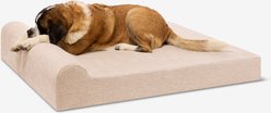 Big Barker 7-in Headrest Orthopedic Pillow Dog Bed with Removable Cover, Driftwood Linen, Giant