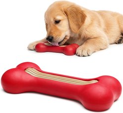 GoSports Pets PupsCream Freezable Tough Chewer Treat Station Dog Toy, Red, Small