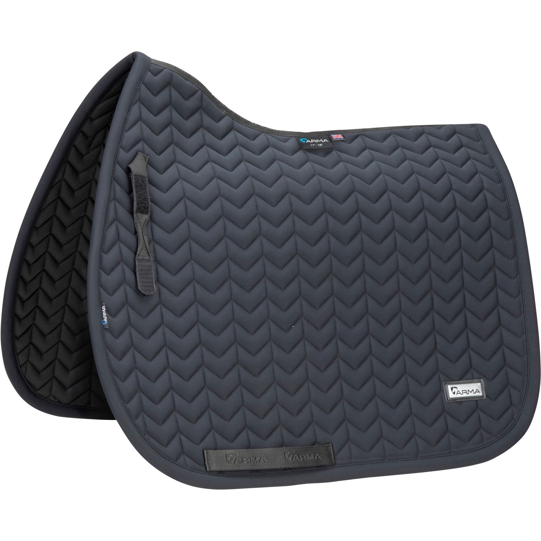 Shires Equestrian Products ARMA Elegance 3.0 Horse Saddlepad, 17 to 18-in, Black