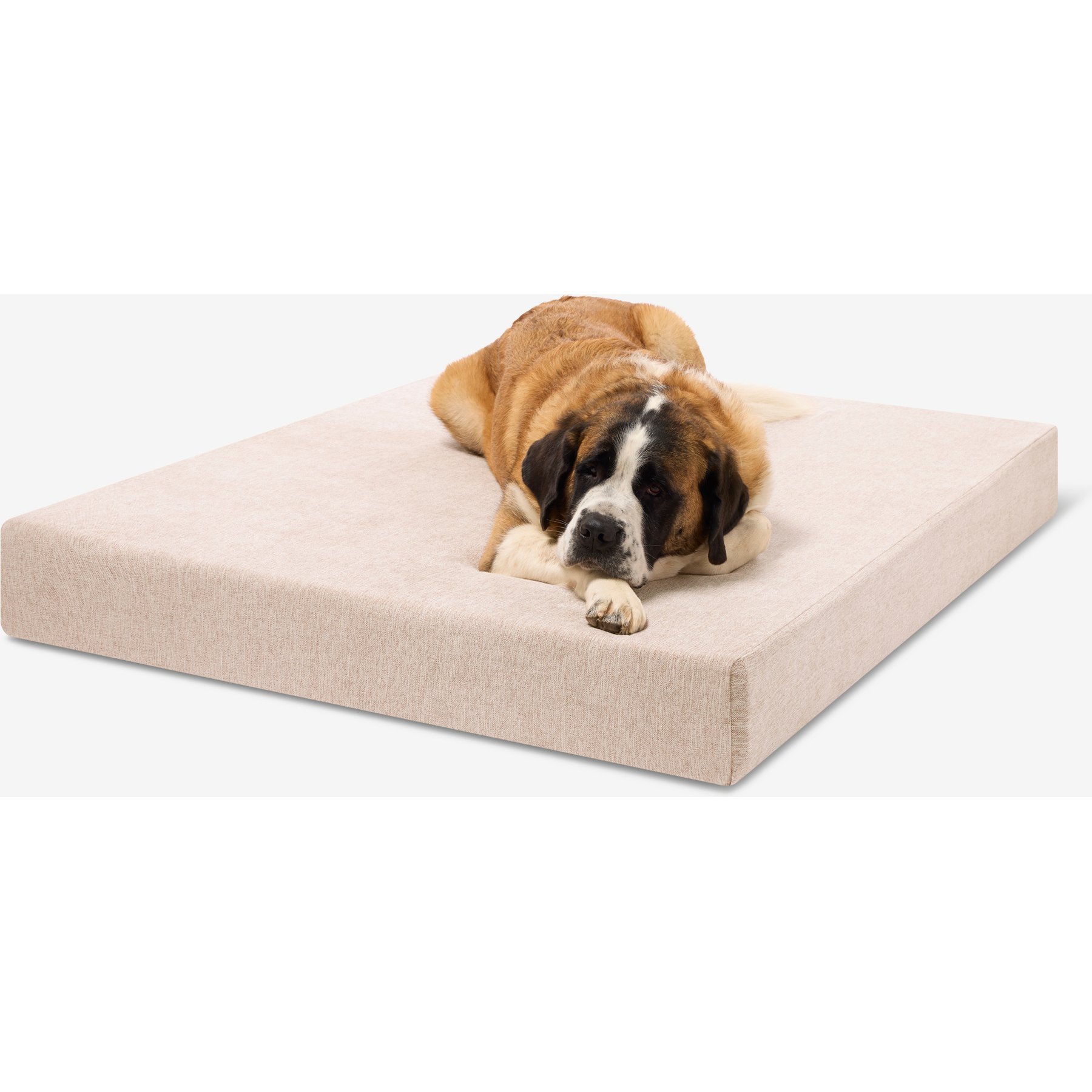Big Barker 7-in Sleek Orthopedic Pillow Dog Bed with Removable Cover, Driftwood Linen, Giant