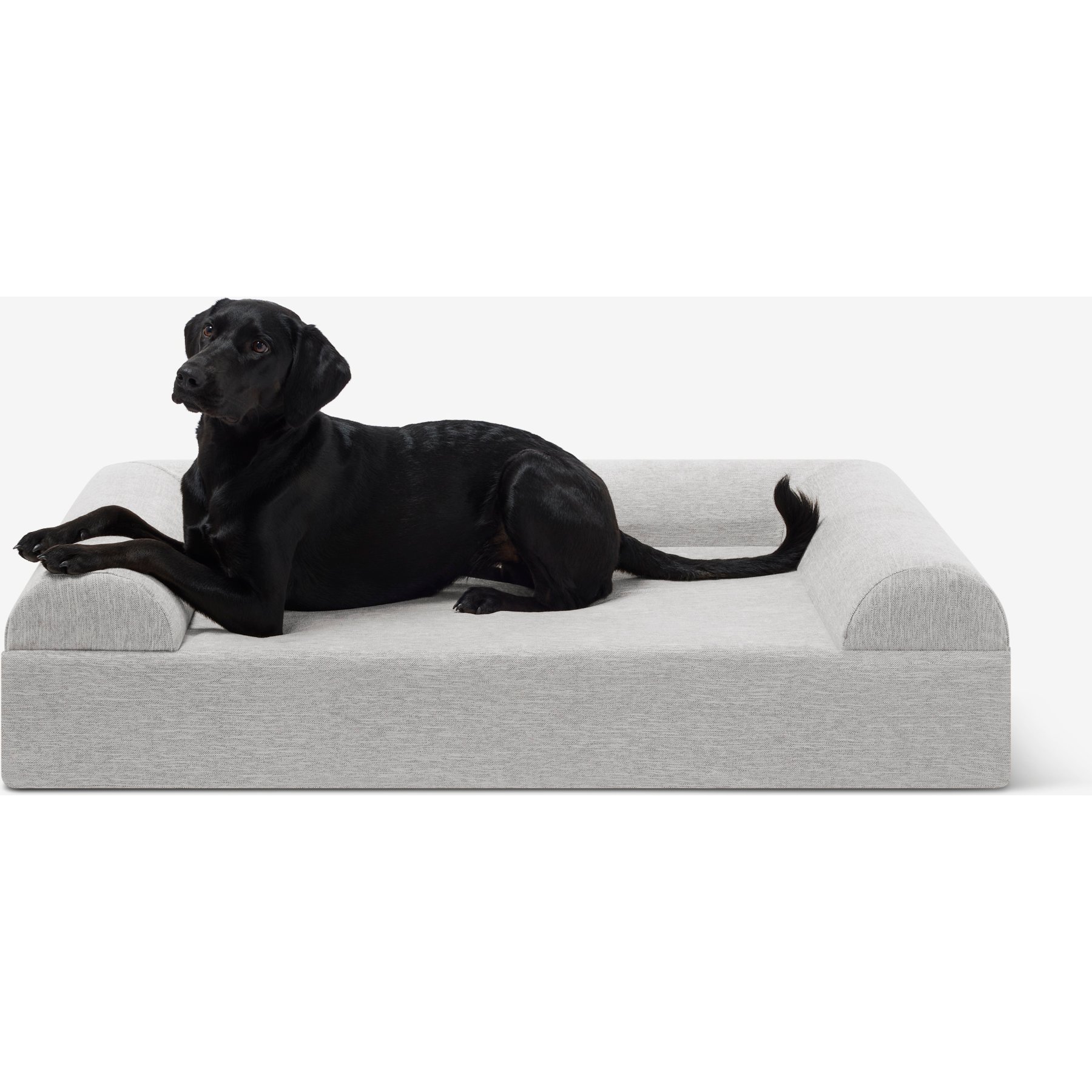 Big Barker 7-in Sofa Orthopedic Pillow Dog Bed with Removable Cover, Stormcloud Linen, Large
