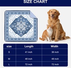 JOEJOY Reusable Non-Slip Waterproof Mat Washable Potty Training Dog Pee Pads, Blue, 2 count, 72 x 72in slide 2 of 9