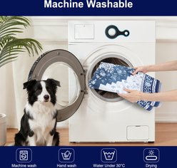 JOEJOY Reusable Non-Slip Waterproof Mat Washable Potty Training Dog Pee Pads, Blue, 2 count, 48 x 48-in slide 2 of 9