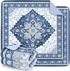 Invenho Non-Slip High Absorbency Quick Dry Waterproof Training & Reusable Mat Dog Potty Pads, 2 count, Blue, 36 x 41-in